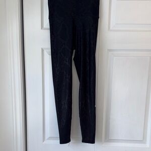 Peloton Branded WITH leggings in Black Snake Print High-Waisted Leggings
